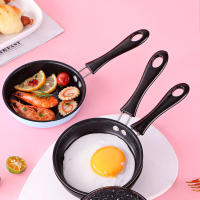 Sartén Mini De 12cm En Acero Inoxidable Antidesbordamiento Inducción Redonda Para Desayuno Freír Huevo Con Mango Largo - details 2
