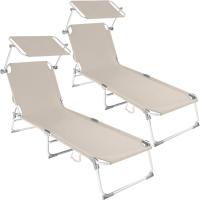 Tumbona plegable portátil de aluminio para playa y piscina California Tumbonas de Aluminio, Mueble de Jardín, Parasol, Respaldo Ajustable, Exterior Patio Terraza Playa 188*56cm - details 3