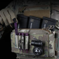 Porta Cargadores De Chemlight Para Cañón 4-Pack Funda De Almacenamiento De Luz Brillante Molle Porta Baterías De Carga De Lámpara Química Negro MC Verde Militar - details 5
