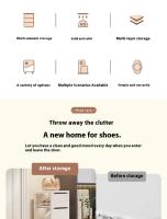 Estante De Zapatos Plegable Multicapa Ahorra Espacio Forma Delgada Para Guardar Zapatillas En Rincón O Puerta Gran Capacidad Soporte Para Zapatos - details 1
