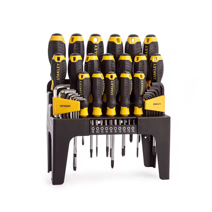 Juego de destornilladores STANLEY® CUSHION GRIP™, llaves allen y puntas con soporte - STHT0-74958 - 1