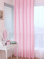 Cortinas De Estilo Coreano Con Puntos Redondos En El Campo Fresco 1PC Translúcida De Poliéster 100% Panel Único - details 4