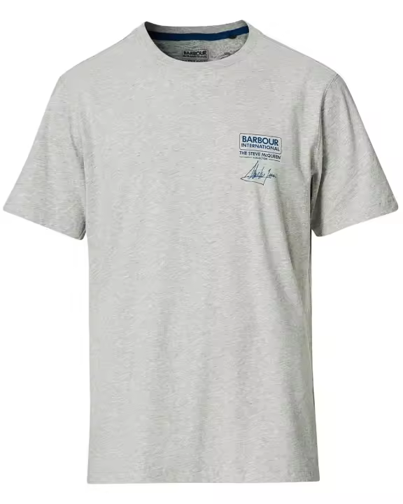 Barbour International SMQ Signature T-Shirt Grey - 1