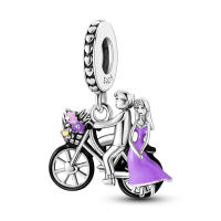 Encanto De Mariposa Morada Y Oso Serie Lindo Bolas De Plata De Ley 925 Para Pulsera Original De 3mm Joyería Para Mujer Regalo - details 31