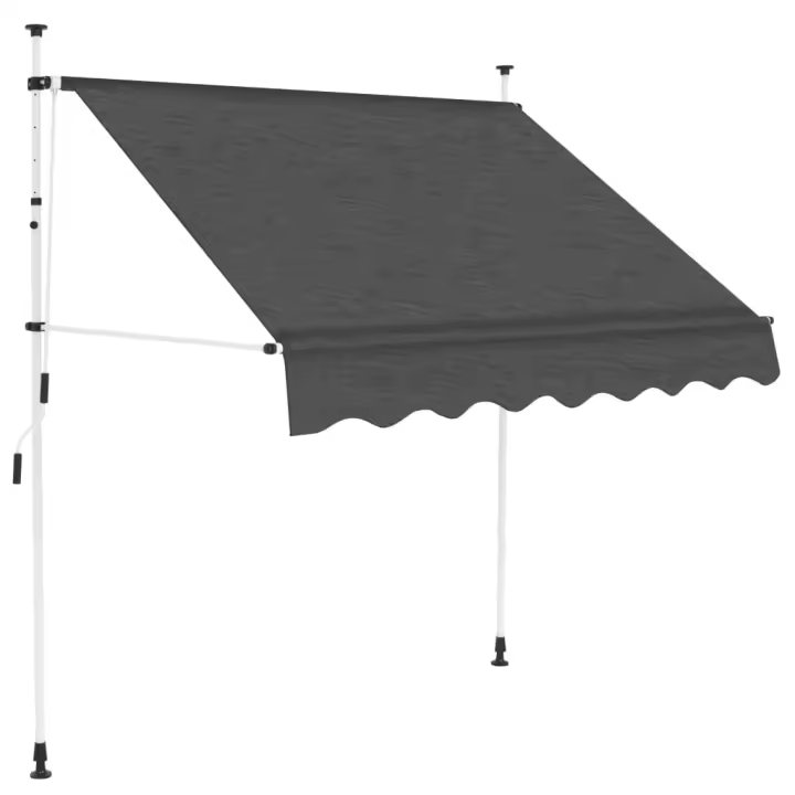 vidaXL Toldo retráctil de funcionamiento manual antracita 150 cm - 1