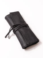 Estuche Plegable De PU Negro Para Maquillaje Organizador De Cosméticos Multipropósito Bolsa De Almacenamiento De Cepillos De Maquillaje - details 1