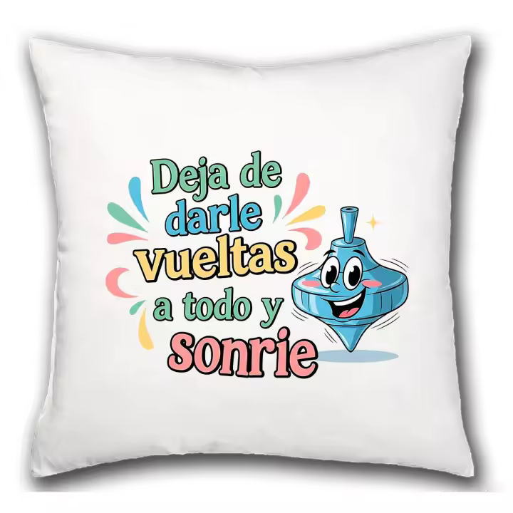 MERCHANDMANIA Cojín frase motivadora bonita sonrie animo hogar comodo cussion - 1
