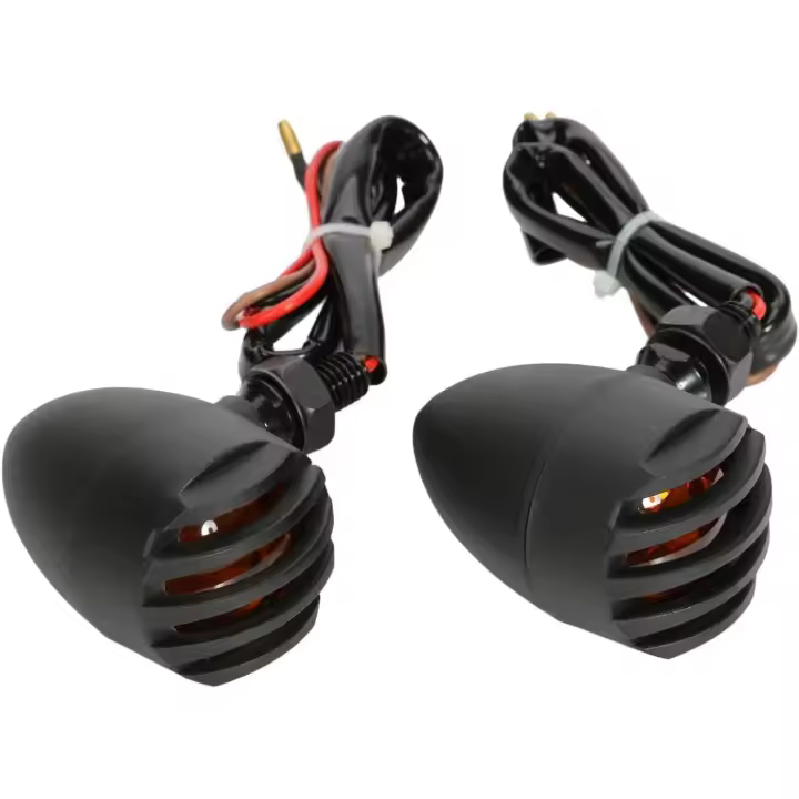 Señales de giro, 2 luces ámbar para motocicletas, luz indicadora intermitente para Harley Yamaha - 1