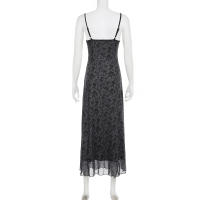 Vintage 2000s Long Dress Women Spaghetti Strap Loose Grunge Streetwear 2000s Fashion Retro Outfit - details 4