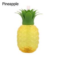 Botella De Agua Con Pajita De Plástico Multicolor Fruta De Dibujos Animados Regalo Sandía Limón Fresa Piña Deporte Y Salud - details 22