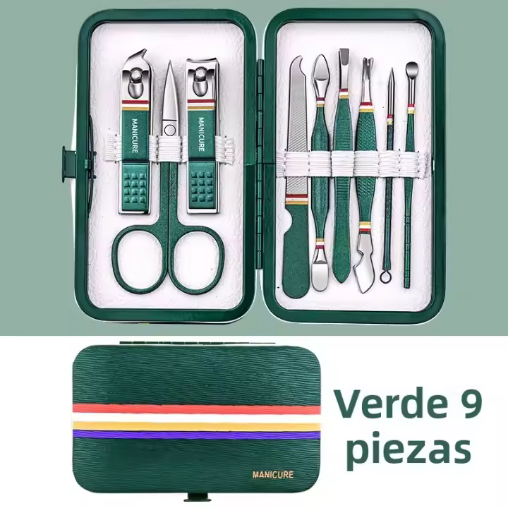 Nuevo Set De Cortauñas De Acero Inoxidable 9-19 Piezas 2023 Kit De Manicura Herramienta De Belleza Y Maquillaje - 1