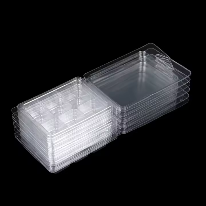 10Packs Molde Para Velas De Cera Claro De Concha Moldes Para Velas Sin Fuente De Fuego Cajas De Velas PVC Originales De China - 1