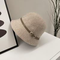 Gorro De Pescar De Lana Unisex Para Otoño E Invierno Con Cinturón Gorro De Cuenco Caliente Para Mujer Casqui De Moda Regalo - details 4