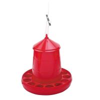 Tolva de plástico para gallinas en color rojo, capacidad de 2 kg, fabricado por COPELE - details 0