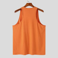 INCERUN Camiseta De Hombre Sin Mangas En Color Sólido Con Cuello En V Profundo Estilo Casual Verano Ropa Masculina Tallas S-5XL - details 9