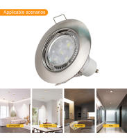 10pcs Soporte De Bombilla LED MR16 GU10 Metálico Redondo Para Iluminación Requedada Fijación En Techo Cupón De 50mm - details 4