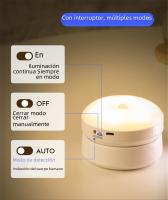 Lámpara Nocturna LED Recargable Con Sensor De Movimiento PIR 360 Grados Luz De Noche Para Armario Luz De Bajo Gabinete Sin Cable - details 4