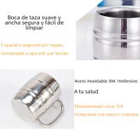 Taza De Cerveza Doble De Acero Inoxidable 500/450ml Con Asa Taza De Café Para Exteriores Y Camping Taza Portátil Aislada - details 2