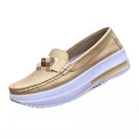 Zapatos De Mujer Casual Comodidad Fashion Redonda Antideslizante Tacón Medio Suela Gruesa Zapatos Deportivos Para Caminar Diario - details 6