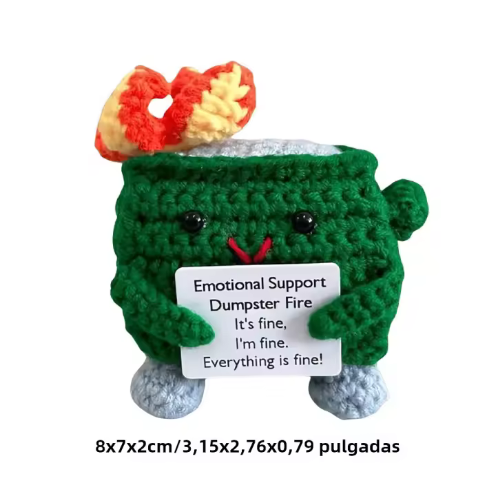Muñeca De Crochet Con Diseño De Basura Decoración Para Escritorio Regalo De Navidad Accesorio Kawaii Para Amigos Y Familia - 1