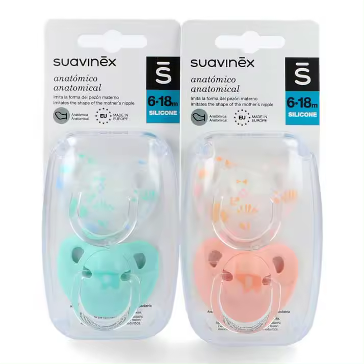 Suavinex Chupete Anatomico Silicona 6.18M  2 Uds - 1