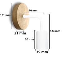 Lámpara De Pared Vintage De Henequén Iluminación Interior Decorativa Para Dormitorio Comedor Fondo De Armario Luz De Madera - details 3