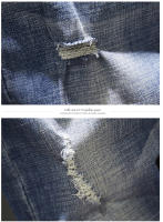Nuevos Jeans Azul Claro Con Rasguños Y Elásticos Para Hombres Calidad Superior Moda Coreana Ropa Casual High Street Trousers - details 8
