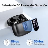 Auriculares Bluetooth, Auriculares Bluetooth 5,3, 4 Mic con Reducción de Ruido ENC, 50H con Graves, Cascos Inalambricos Bluetooth IP7 Impermeable, Carga rápida USB-C, Ajuste Cómodo - details 2