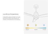CREATE - Ventilador de techo 40W silencioso, con luz ,Color de motor y aspas Negro, Tamaño Ø112cm- WIND STYLANCE - details 3