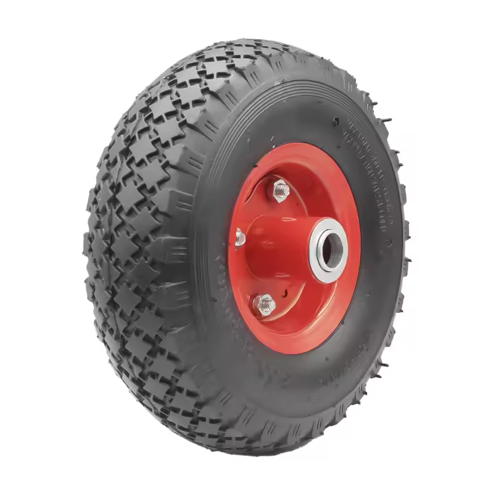 Wurko Rueda Carro Almacén Neumática Llanta Chapa 260mm Carga 70kg - 1