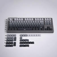 Keycaps Gris Gradiente PBT Material Dye Sublimation 125 Teclas Perfil Cherry Para Teclado Mecánico Accesorios De Teclado - details 1