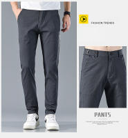 Pantalones Clásicos Para Hombre Verano 2024 Gris Azul Negro Moda Casual Comodidad Talla Media Cierre De Cremallera Estilo Recto - details 4