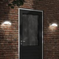 vidaXL Lámparas de pared LED exterior con sensor 2 uds aluminio Color Blanco,  Negro, y mas - details 0