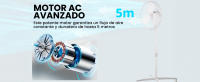 MIDEA Ventilador de Pie de 3 Velocidades - Ventilador Silencioso con Oscilación 90º y Altura Ajustable - Ventiladores de Pie con Flujo de Aire Potente 40m3/min, Ligero y Fácil transporte - 1 unidad - details 0