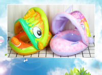 Anillo Inflable Para Bebé Con Asiento Y Sombrilla Para Natación En Piscina Y Playa Juguete Acuático Para Niños En Verano - details 21