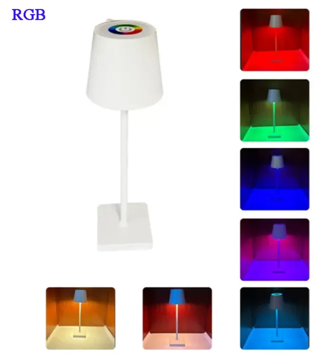 Lámpara De Escritorio LED Moderna Multicolor Recargable Sin Cable Para Estudio Y Oficina Lámpara De Noche Táctil Para Habitación - 1