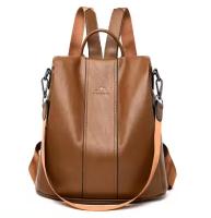 Mochila De Piel antirobo para Mujer, vintage Bolso de Hombre, mochila Viaje Alta capacidad - details 2
