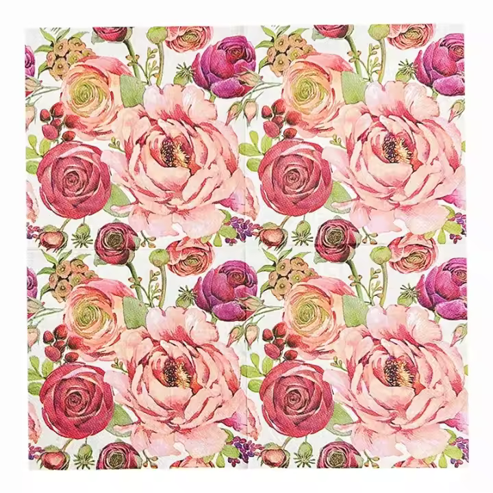 Toalla De Mesa De Papel Colorida Y Elegante Para Restaurante Occidental 33cm 2 Capas De Pulpod De Madera Virgen 20 Piezas - 1