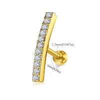 Juego De 5 Piezas De Aretes En Acero Inoxidable Para Puntas De Oreja Perforaciones De Labio Y Labret Joyería De Moda Para Mujeres Estilo Trendy - details 0