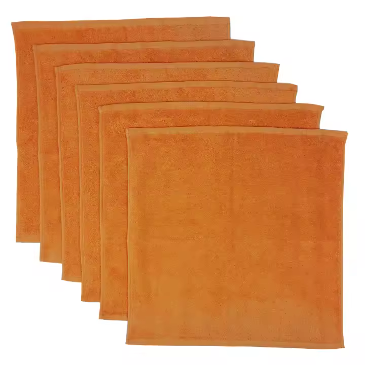CASTMA GARANTIA DE ALTA CALIDAD - Set de 6 Paños de Cocina Rizo Modelo Basic 50x50cm - Absorción Alta y Secado Rápido - 1