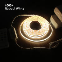 Tira De Luz LED COB Flexible 1-5M 24V CCT WW CW Dimmable Con RF 17Teclas Remote Iluminación Lineal De Alta Brillo Para El Hogar - details 9