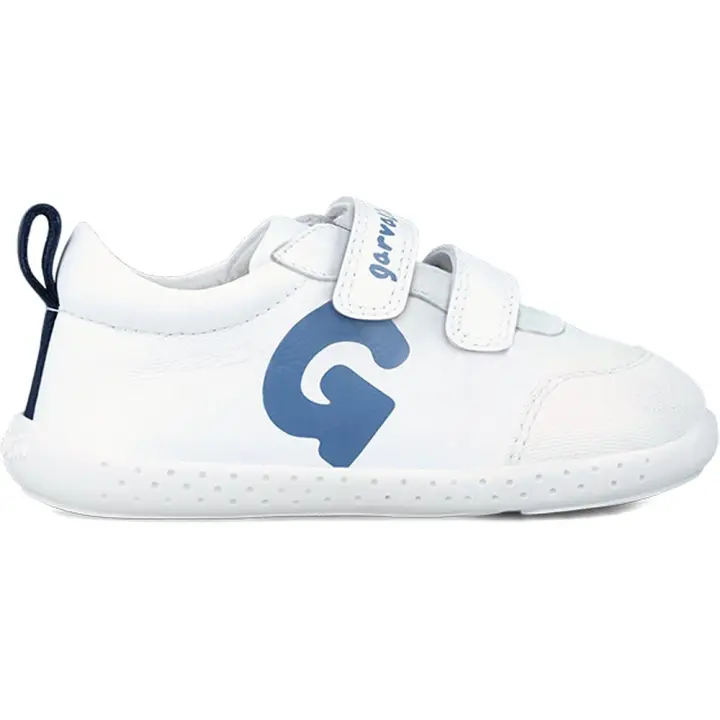 Deportivas Garvalín Piel Blanco Azul Chico - 1