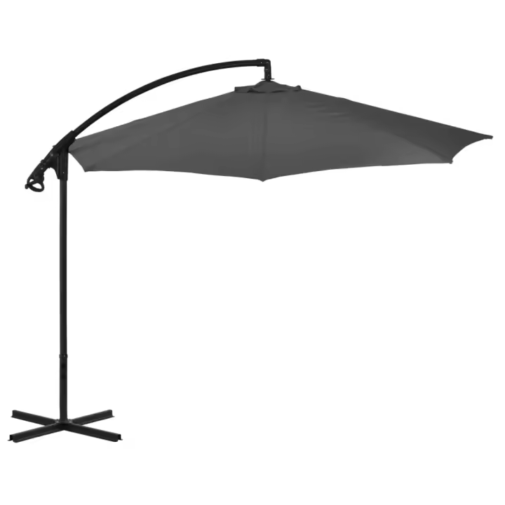 Sombrilla voladiza con Post Maple gris antracita 300 cm - 1