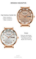 Reloj De Mujer POEDAGAR Elegante Y Lujo Resistente Al Agua Con Luminiscencia Fecha Día De La Semana Moda Acero Inoxidable Cuarzo Reloj De Pulsera Para Mujer - details 4
