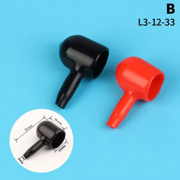 2PCS Cápula Isolante Para Terminal De Batería Positivo Y Negativo Con Tubo Protector Para UPS Y Batería Pile Cabeza - 1