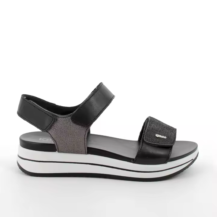 Sandalia Velcro Igi&co 5677700 Negro - Cómoda Ajuste Perfecto Diseño Elegante - 1