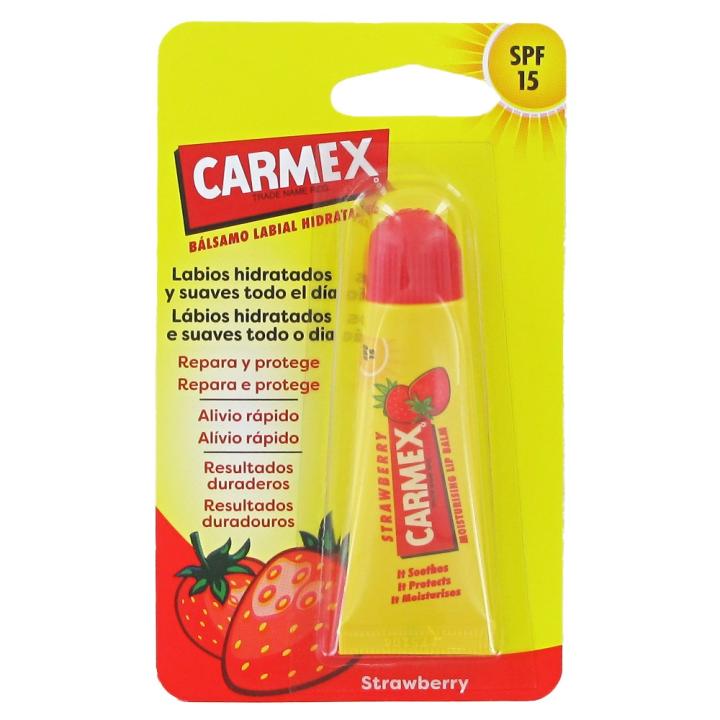 Carmex Balsamo Labial SPF15 Tubo Strawberry 10 g — oferta en Miravia