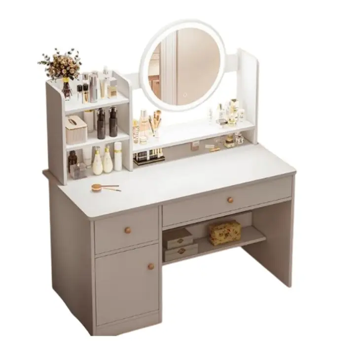 Tocador Mesa para Maquillaje Espejo CON LUZ O SIN Abatible CON Cajas Cajón de Almacenaje Tocador Moderno Madera, mesa de maquillaje, armarios,vestidor, muebles de dormitorio - 1