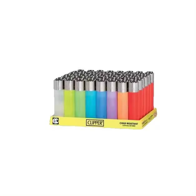 Clipper Pedra Pocket Translúcido - Compacto, Recargable, Diseño Moderno y Duradero - Pack of 48 - 1