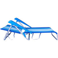 Silla Plegable de Playa con cojín, multiposición, 8 Posiciones, y Cama máx 100 kg, Estructura Reforzada, Aluminio y PVC - details 4